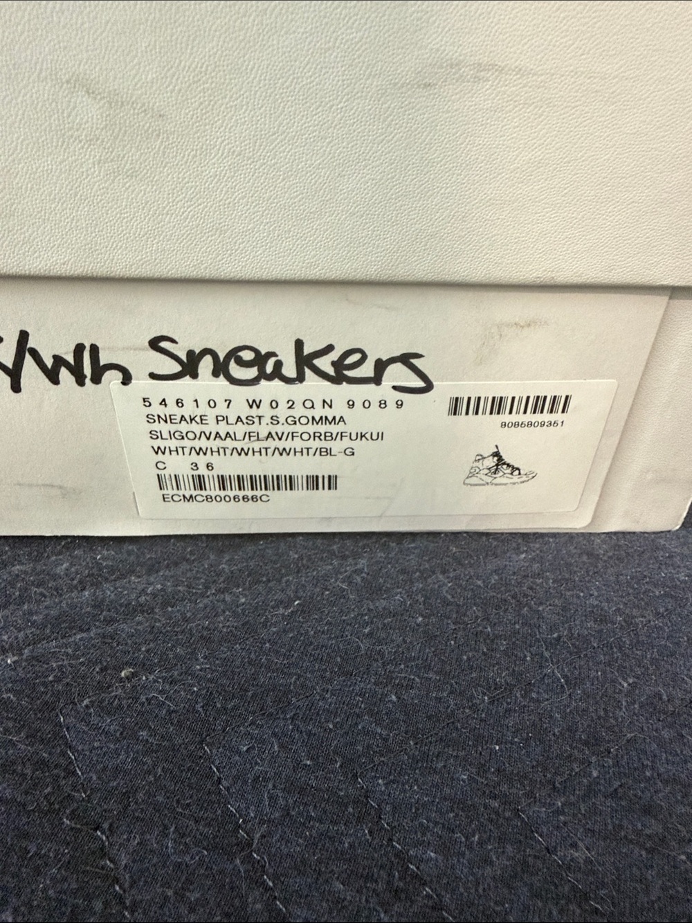 Stella McCartney White Platform Lace-Up Sneakers with Black Pull Tabs - Picture 9 of 10